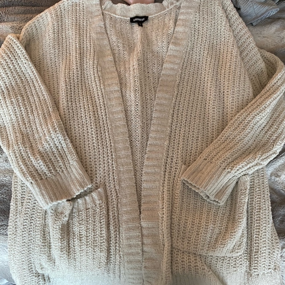 white express cardigan with pockets